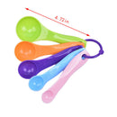 5pcs/set Measuring Spoons Colorful Plastic Sugar Cake Baking SpoonBX