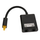 1 in 2 Out Toslink Digital Optical Audio Y-Splitter Connector Fiber Optic