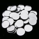 50 Pack Empty Round Metal Tin Palette Pans Cosmetic Eyeshadow Blush Lipstick