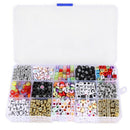 Kit of 1100 letter alphabet beads for braided bracelet with storage box A2B3