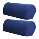 Stretch Sofa Armrest Covers Anti-Slip Couch Armrest Protector Dark Blue