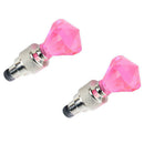 LED Flash Tyre Wheel Valve Cap Light for Bicycle Motorbicycle (Pink,Set of