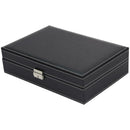 Multifunction watch jewelry box black PU leather watch box high-end watch case
