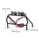 RC Parts Metal Roll Cage Bucket with 6 LED Lights for 1/10 Axial SCX10 RC4W