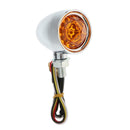 2Pcs Motorcycle Amber Turn Signals Indicator Lights Lamp Bullet-Shaped