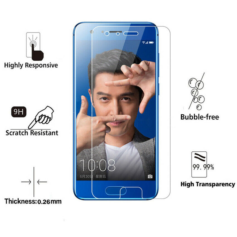 2pcs 9H+ Tempered Glass for Huawei Honor 9 Screen Protector Phone Protection