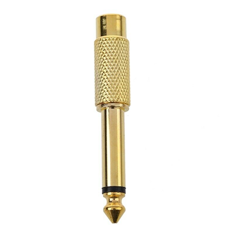 Fasdga 5pcs 6.35mm 1/4inch Male Mono Plug To RCA Female Jack Audio Adapter  G2B5