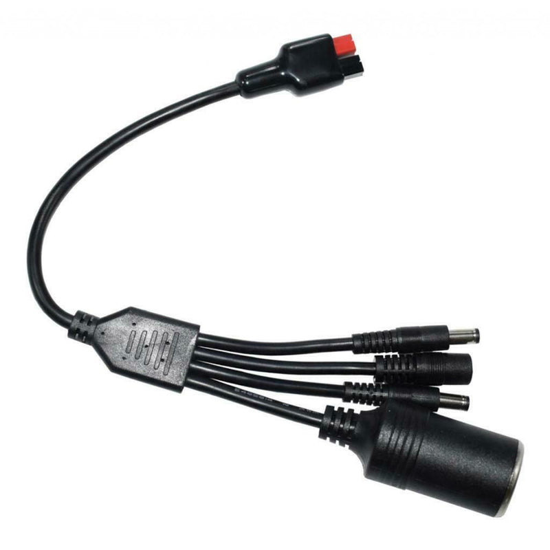 Copper 12-24V 0.5M 4-in-1 5.5mmx2.5mmDC Male Power Plug Adapter Cable 50cm
