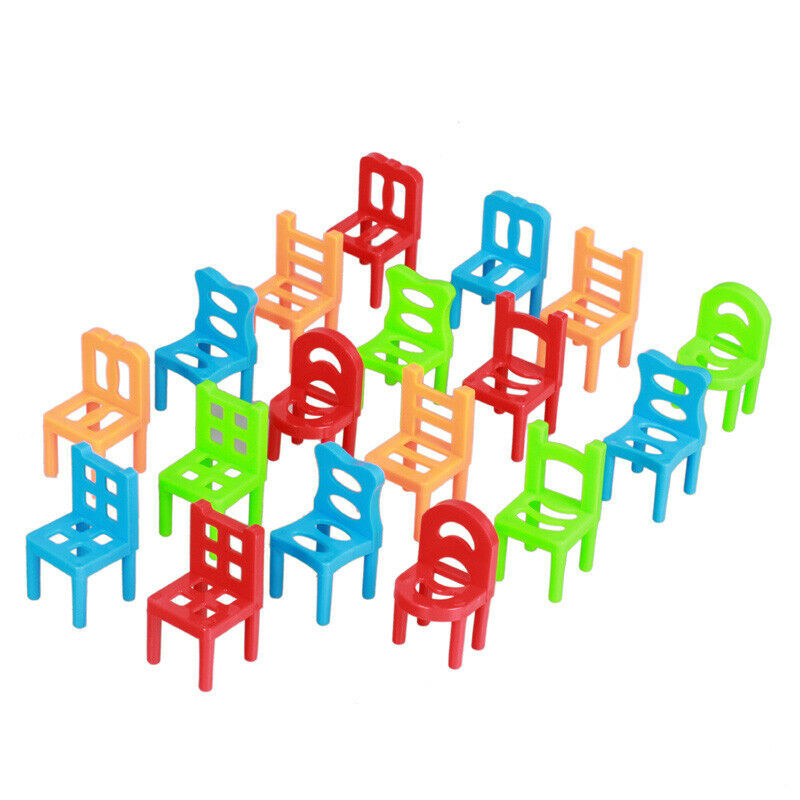 18Pcs Balance Chairs Balance Game Children Kids Educational Balance Toys Pu P2R2