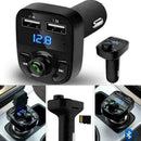 Handsfree Call Car Charger Wireless Bluetooth FM Transmitter Receiver Radio W7J6