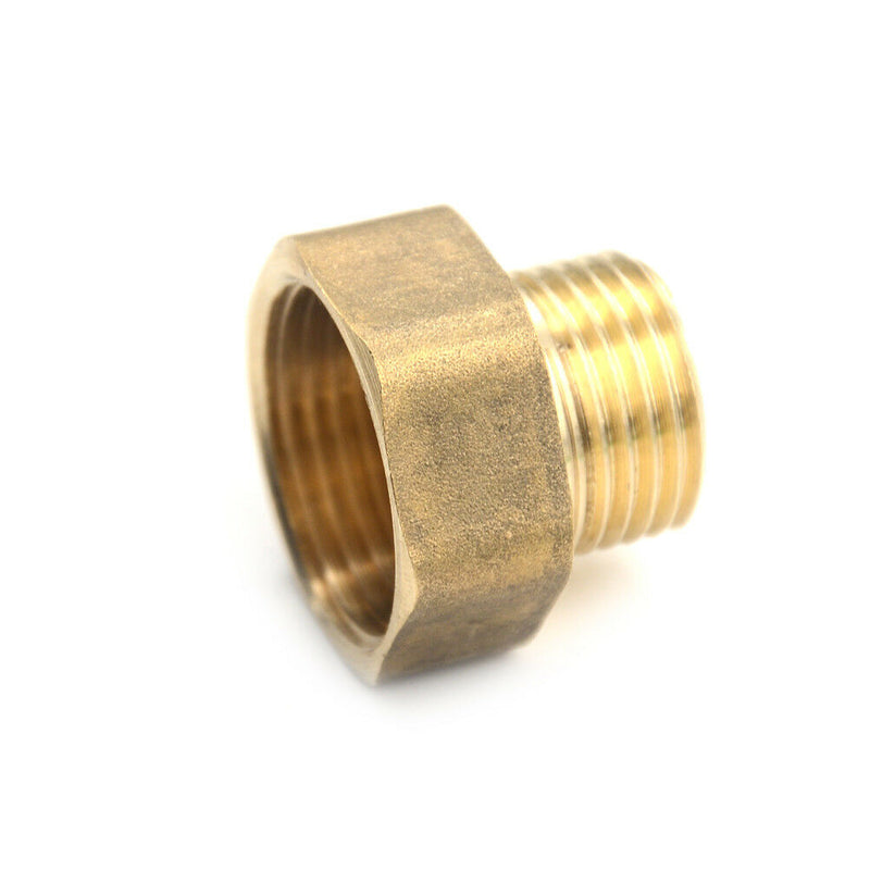 1/2PT Male to 3/4PT Female Thread Brass Hose Pipe Hex Bushing Reducer Fittin lj
