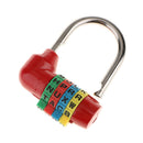 2 Pieces 4 Dial Letter Combination Padlock Travel Luggage Suitcase Lock Red