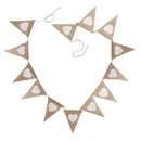 Christmas Wedding Party Decorated With A Colorful Flag Love Hessian Pennant