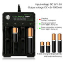 For 18350 Li-ion Battery 4-slot 3.7V Rechargable Intelligent USB Charger