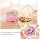 Heart Shape Dancing Ballerina Music Box Plastic Jewellery Box Carousel Hand