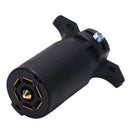 7 Way Round RV Style Trailer Light Plug Connector Adaptor Camper Boat Car FT