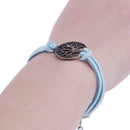 Korean Retro Big Tree Circle Shape Fashion Concise Bracelets Jewelry(Blue) A