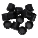 Rubber feet for walking aids stool chair top rubber feet, 12 pieces, black