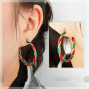 Fashion Christmas Enamel Earrings Drop Dangle Ear Hoop Studs Xmas Party Jewelry
