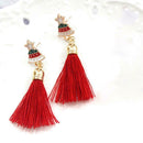 Christmas Drop Earrings Bell Elk Tassel Long Dangle Ear Jewelry (Style 4) A