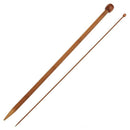 Set of 36 Single Pointed Carbonized Bamboo Knitting Needles of 18 Different