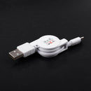 Mirco-USB A to USB 2.0 B Male Retractable Cable Data Sync Charger For Andro