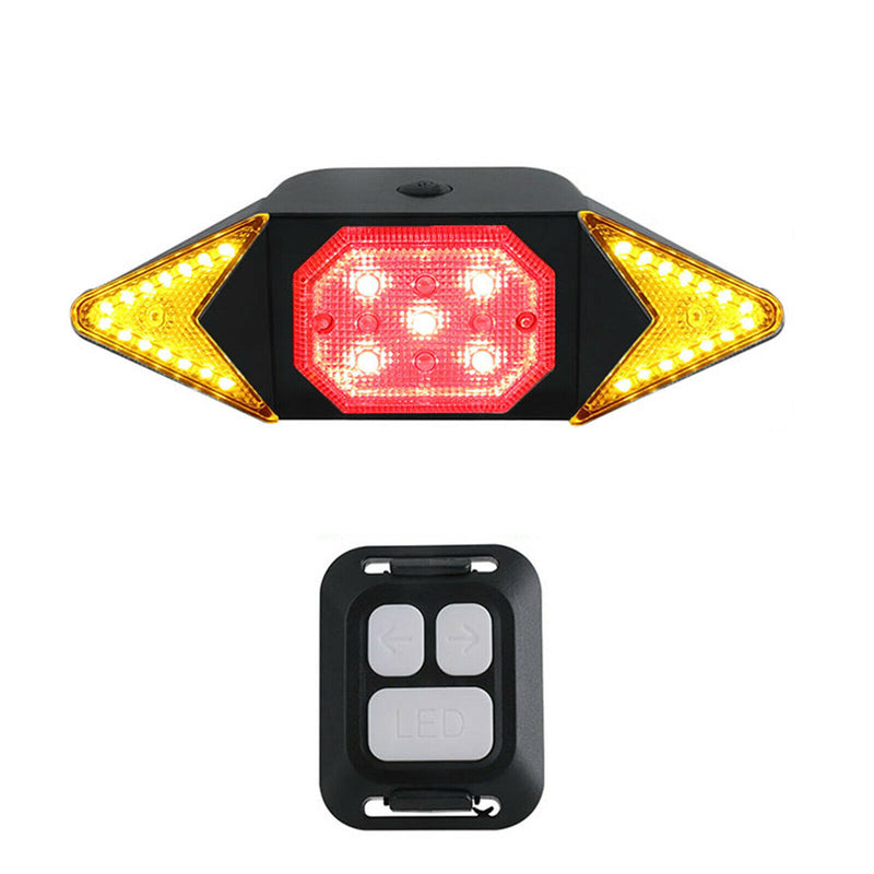 Rechargeable LED Bike Rear Lamp Wireless Remote Control Cycling Taillight