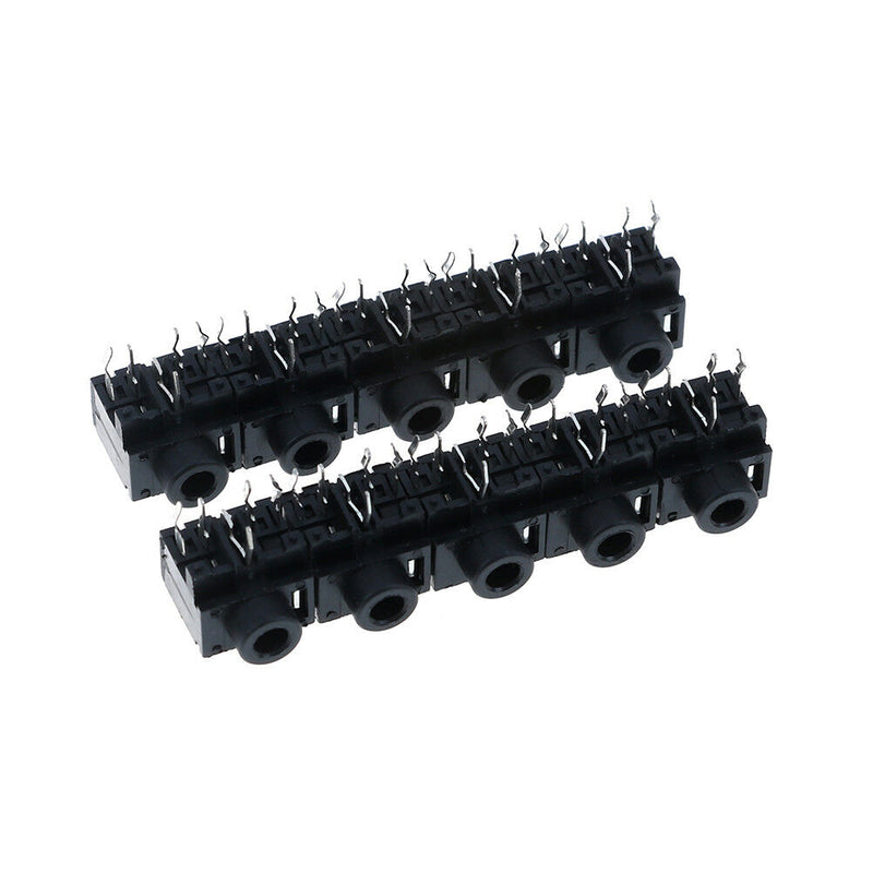 5Pcs 3.5mm female stereo audio socket headphone jack connector 5 pin PCB mouES
