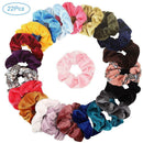22pcs Velvet Scrunchies Women Elastic Hairband Hair Rings Ponytail Holder A