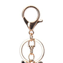 Cute Smile Cat Crystal Rhinestone Keyrings Holder Purse Bag Gift Keychains JR