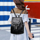 Bags Drawstring Black Casual Shoulder Bag Women Backpack Leather Tassels School