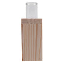 Crystal Glass Test Tube Vase in Wooden Stand Flower Pots for Hydroponic Pla