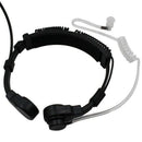 Throat Mic Miniphone Covert Acoustic Tube Earpiece Headset with Finger PTT CF7F5