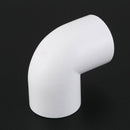 2 PCS Elbow White PVC 32mm Inner Diameter Wire Pipe Connector R3N4