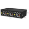 2 Pairs 2-Way AV Switch RCA Switcher 2 In 1 Out Composite Video L/R Audio