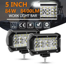 1X 5" 84W Car LED Work Light Bar Spot Flood Beams Combo For Off-road SUV  OZ