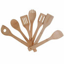 Bamboo Cooking Utensils Set, 7 Pack Kitchen Tools Wooden Spoons and Spatula V2L9