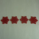 4 Pcs Xmas Snowflake Shaped Coasters Table Top Decoration