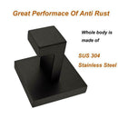 Black Towel Coat Hook 304 stainless steel Bathroom Clothes Cabinet Closet H