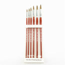6Pcs Kolinsky Sable Hair Acrylic Round Nail Art Paint Brush Set 2/4/6/8/10/12