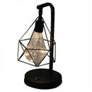 Creative Holiday Retro Iron Art Minimalist Hollow Diamond Table Lamps Readi