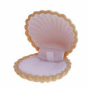 Shell Shape Velvet Earring Pendant Necklace Jewellery Display Storage Case  L7G5