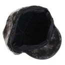 New Men Winter Warm Earflap Visor Cap PU Outdoor Skiing Snow Hat