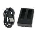 Dual Battery Charger for SJCAM SJ8 Pro/ SJ8 Plus/ SJ8 Air Travel Desktop USB