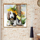5D DIY Full Drill Diamond Painting Cute Dog Cross Stitch Embroidery Mosaic