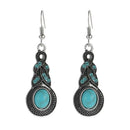 Bohemia Women Geometric Green Turquoise Dangle Hook Drop Earrings Jewelry hv2n