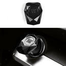 Black Metal Alloy Car Engine Start Stop Button Cover Trim Cap Auto Decorative