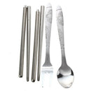 Stainless Steel Fork Spoon Chopsticks Set S9V3