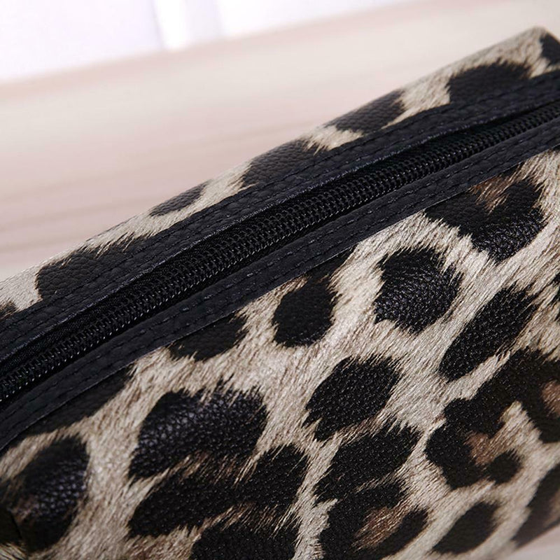 Portable Leopard Cosmetic Storage Bag Women Makeup Wash Organizer (Style 1) A