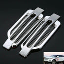 1 Pair Chrome Car Bonnet Air Intake Flow Side Fender Vent Hood Scoop Door Cover